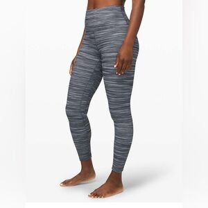 Lululemon Align Pant II Mini Space Dye Herringbone Heathered Black White